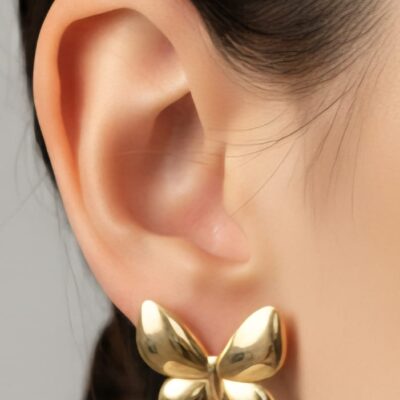 Butterfly Gold Stud Earrings | Stainless Steel Anti-Tarnish | Cute Minimal Earrings